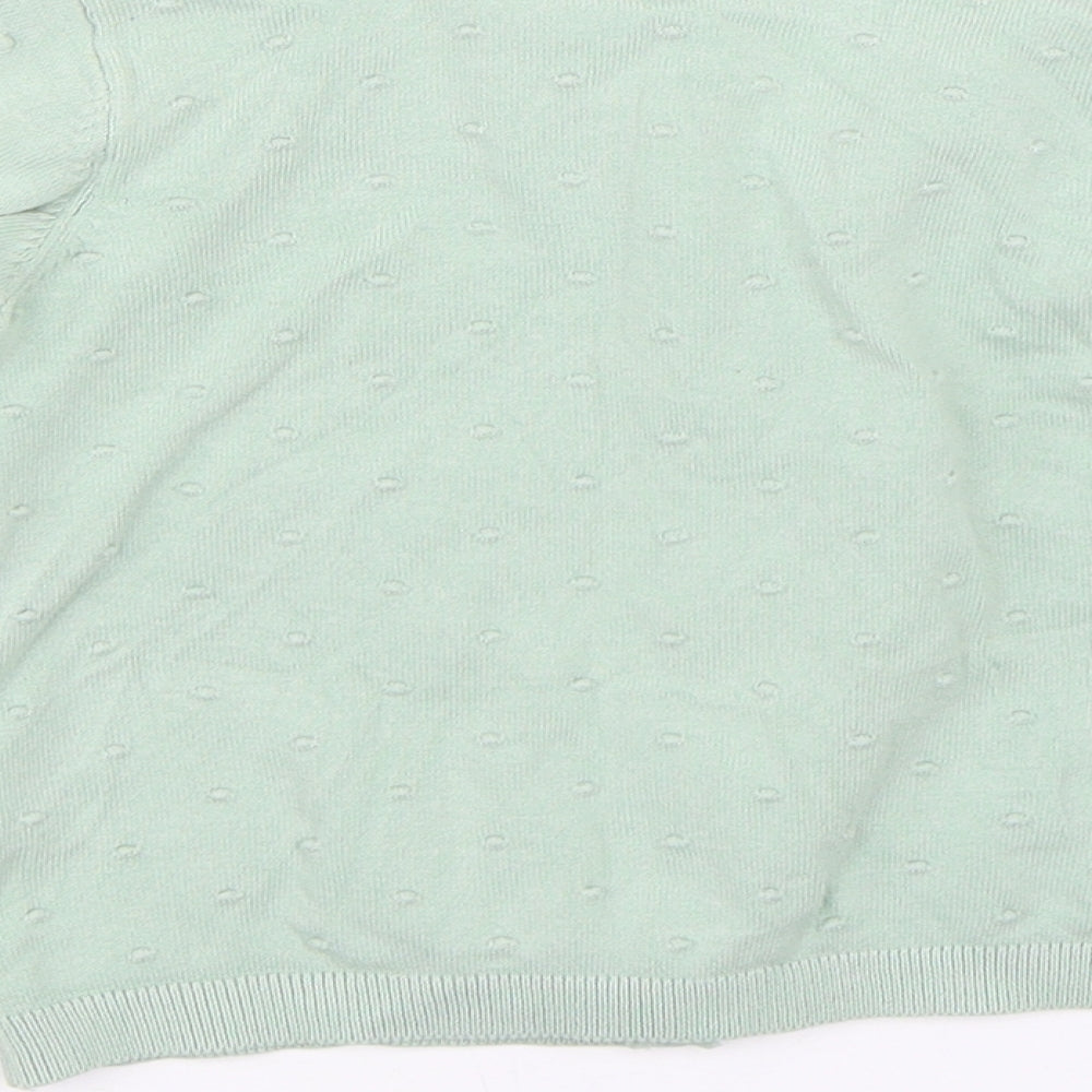 NEXT Girls Green Polka Dot  Cardigan Jumper Size 4-5 Years