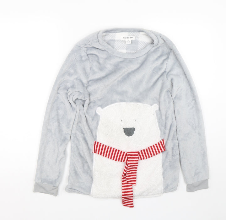 Love to lounge Womens Grey   Top Pyjama Top Size XS  - Polar Bear