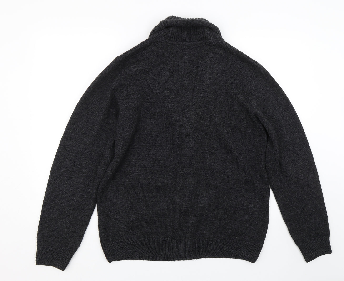 River Island Mens Grey   Cardigan Jumper Size M
