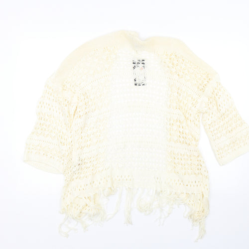 New Look Womens White   Cardigan Jumper Size S