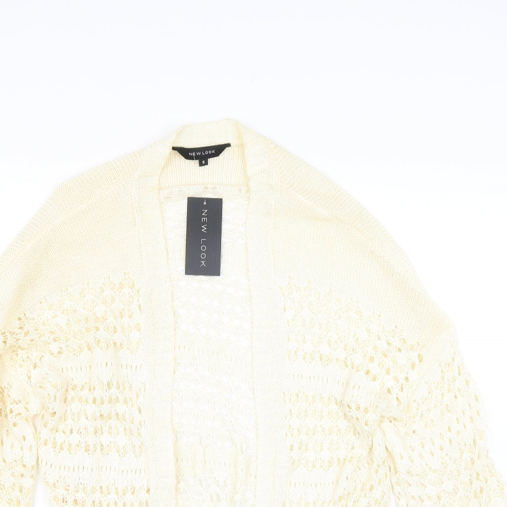 New Look Womens White   Cardigan Jumper Size S