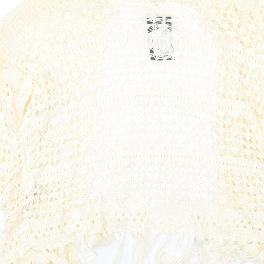 New Look Womens White   Cardigan Jumper Size S