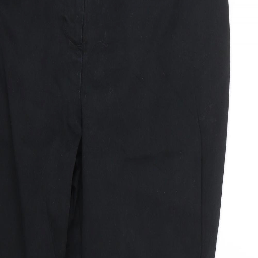 M&S Womens Black   Trousers  Size 14 L26 in