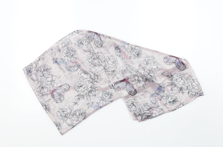George Womens Pink Floral Shawl/Wrap
