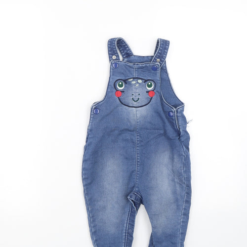 TU Baby Blue  Denim Dungaree One-Piece Size 9-12 Months