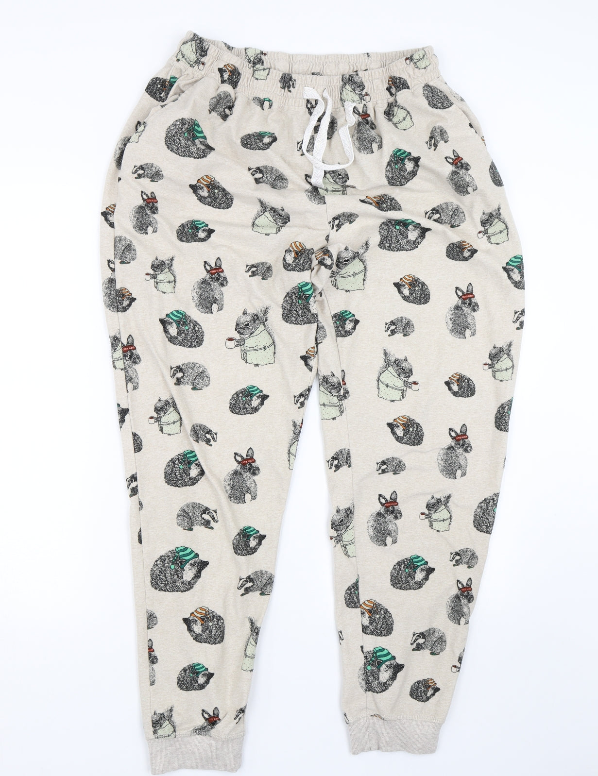 NEXT Womens Beige Animal Print  Cami Lounge Pants Size L  - Animals