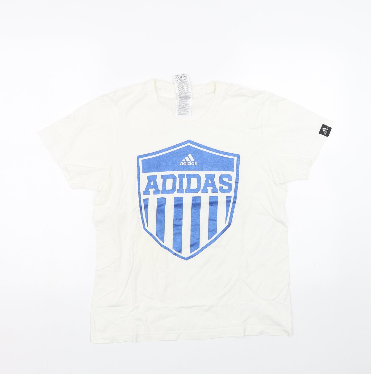 adidas Mens White    T-Shirt Size S