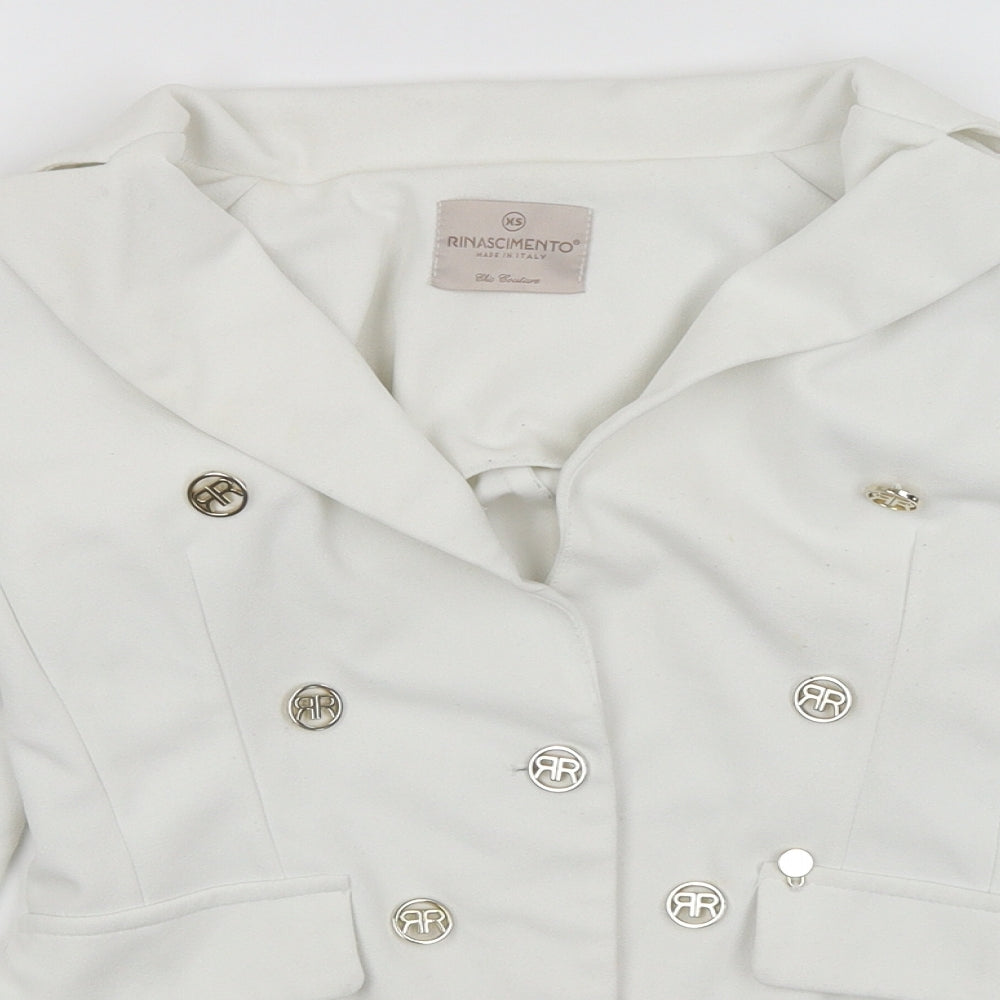 Rinascimento Womens White   Jacket Blazer Size XS