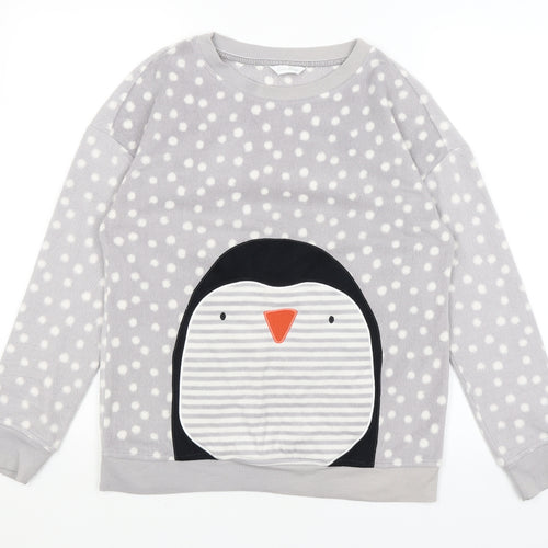 M&S Womens Grey Polka Dot  Pullover Jumper Size 8  - Penguin