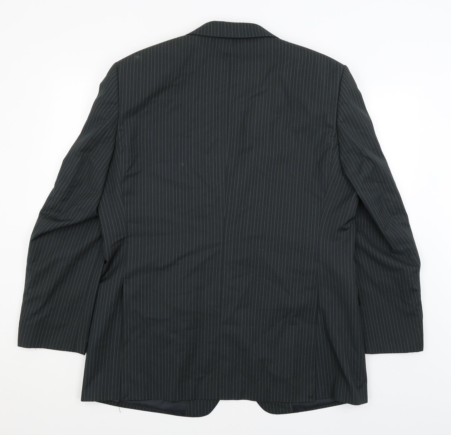 George Mens Green Striped  Jacket Blazer Size XL