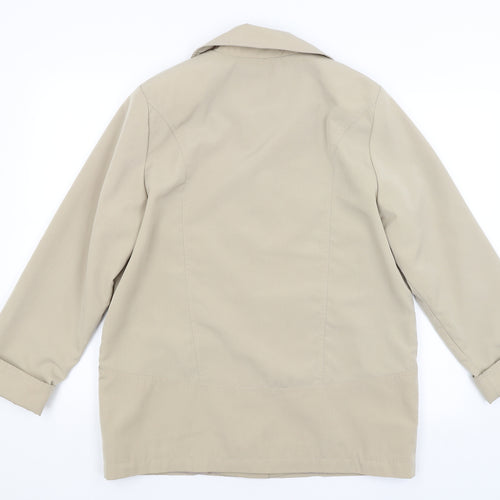 EWM Womens Beige   Overcoat Coat Size 12
