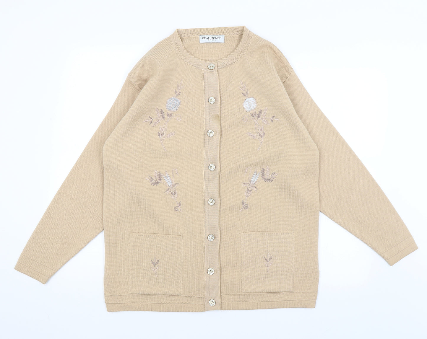 Beaumonde Womens Beige   Cardigan Jumper Size L