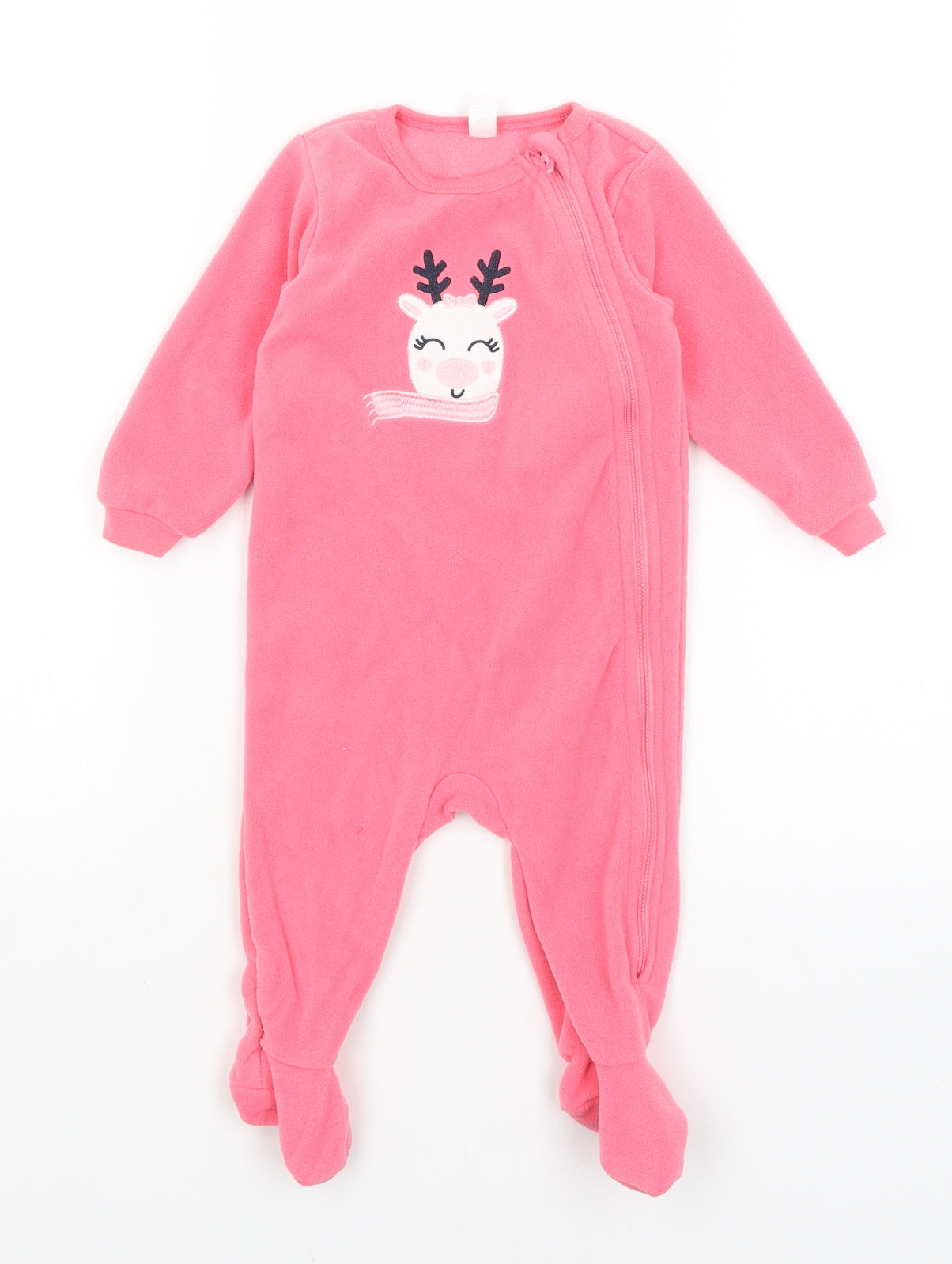 Plobaby Baby Pink   Babygrow One-Piece Size 6-9 Months  - Reindeer