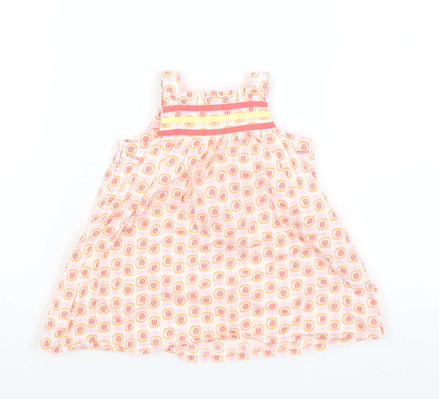Mothercare Baby White Geometric  A-Line  Size 0-3 Months
