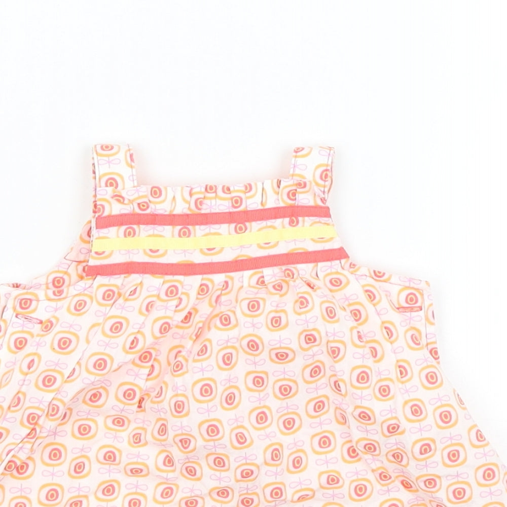 Mothercare Baby White Geometric  A-Line  Size 0-3 Months
