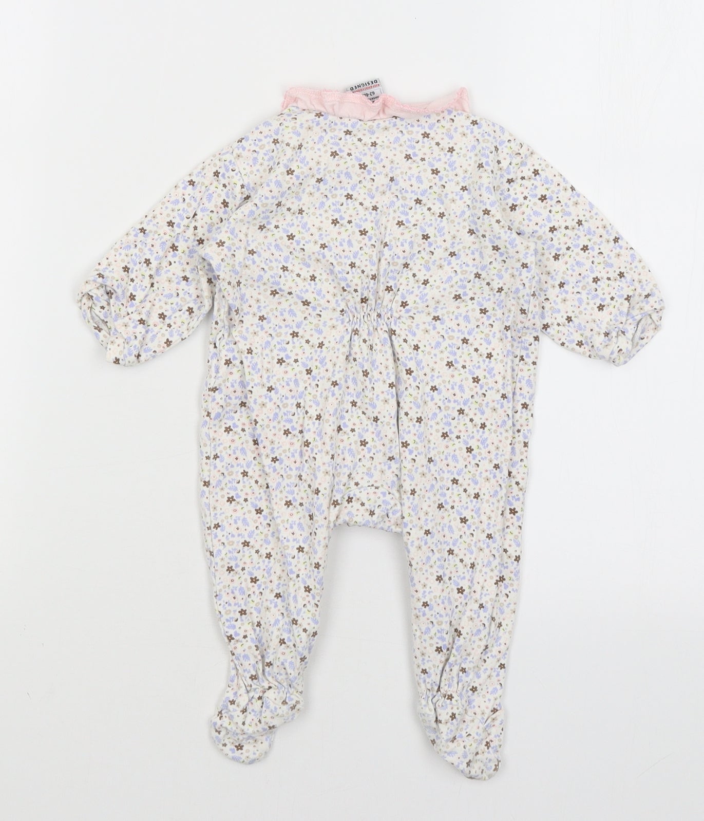 Charanga Baby White Floral  Romper One-Piece Size 3-6 Months