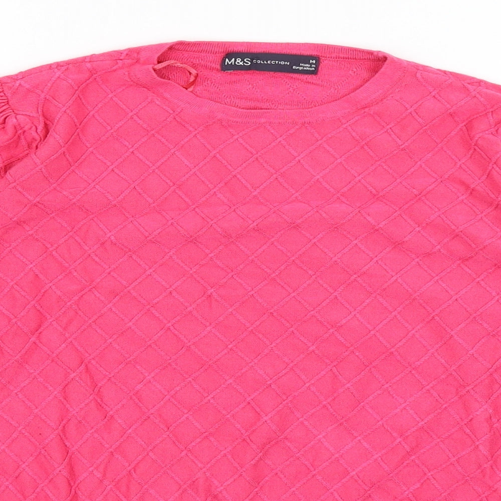 M&S Womens Pink   Pullover Jumper Size 14