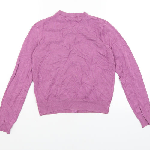 M&S Womens Purple   Cardigan Jumper Size 10