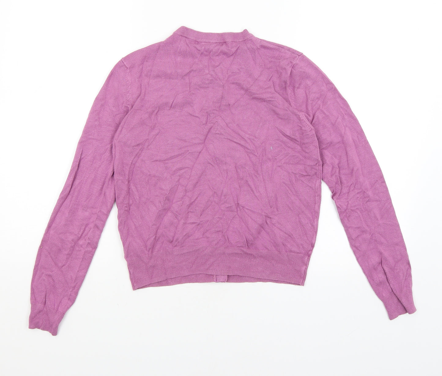 M&S Womens Purple   Cardigan Jumper Size 10