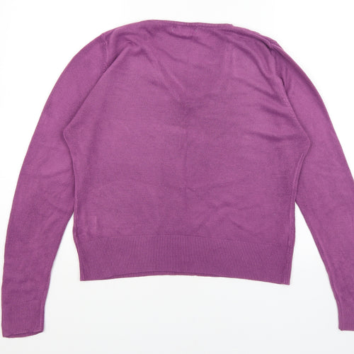 Ann McCartney Womens Purple   Pullover Jumper Size L