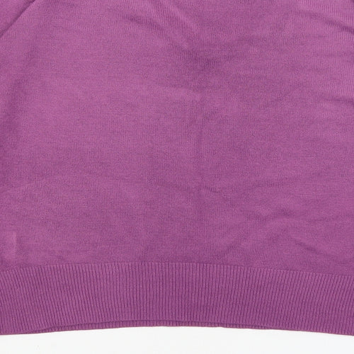 Ann McCartney Womens Purple   Pullover Jumper Size L