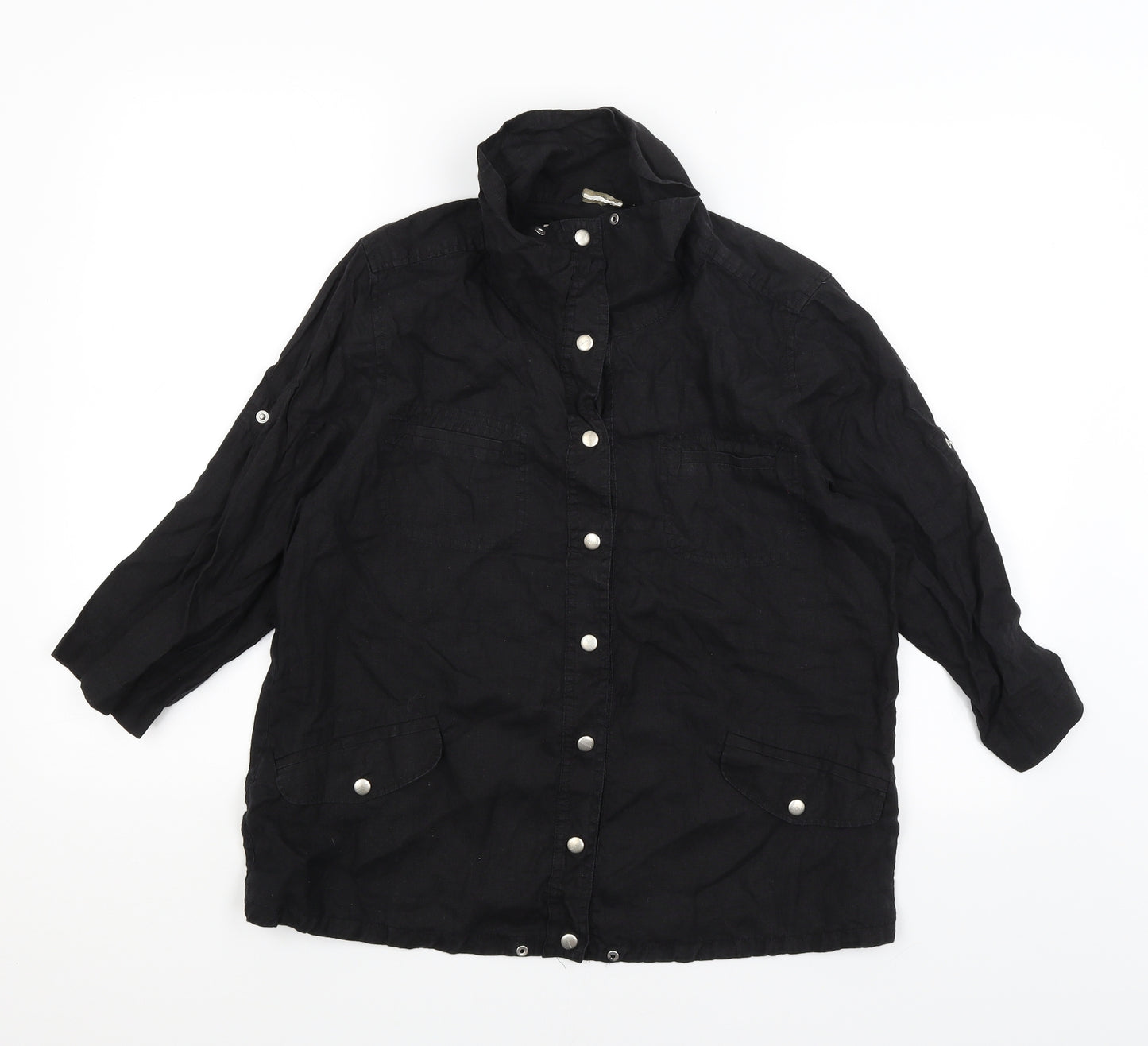 Weekend Womens Black   Basic Button-Up Size M