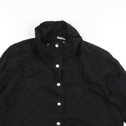 Weekend Womens Black   Basic Button-Up Size M