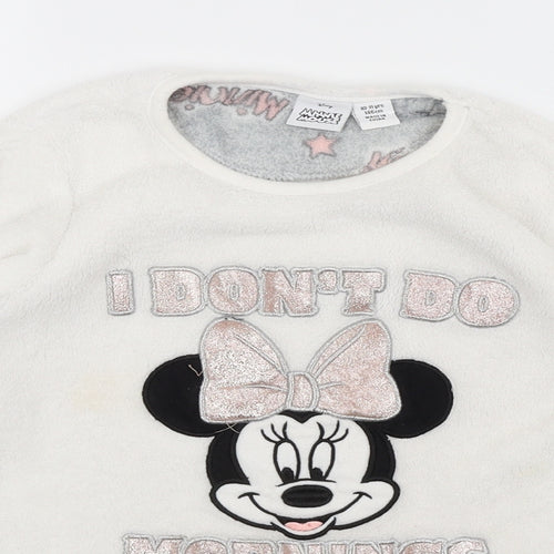 Disney Girls White Solid  Top Pyjama Top Size 10-11 Years  - Minnie Mouse