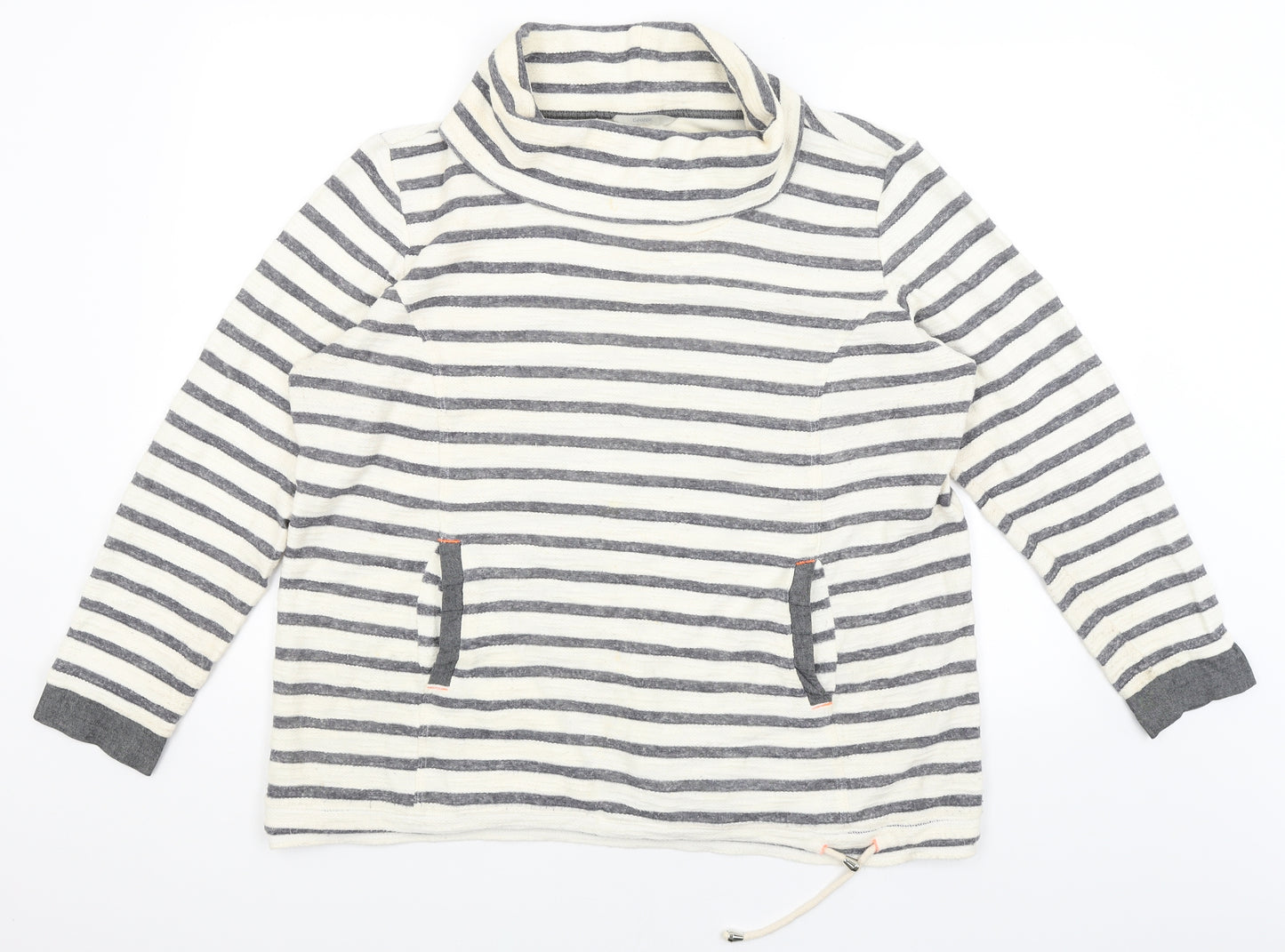 George Womens Ivory Striped  Pullover Jumper Size 16