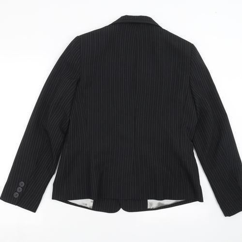 Autonomy Womens Black Striped  Jacket Suit Jacket Size 14