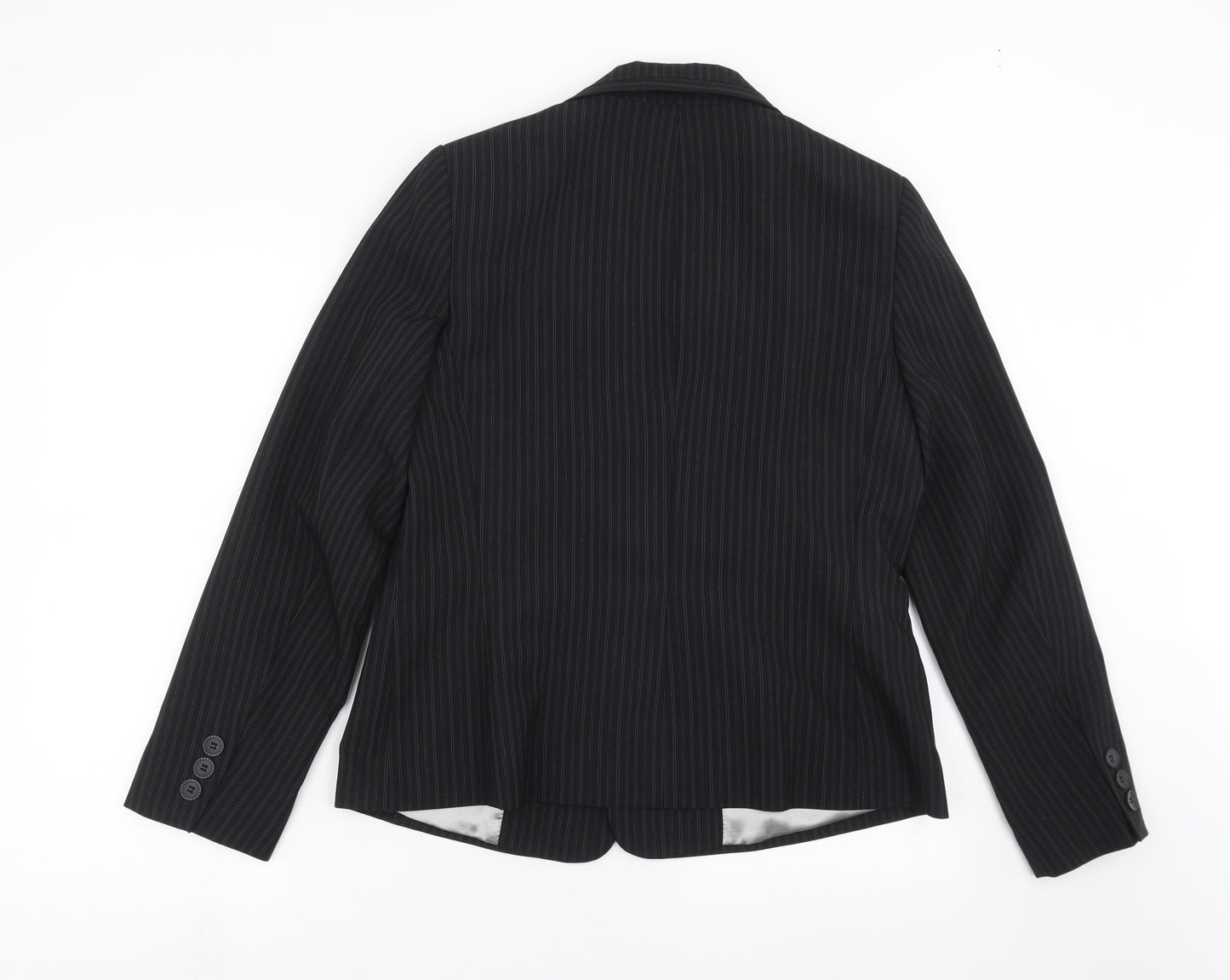 Autonomy Womens Black Striped  Jacket Suit Jacket Size 14