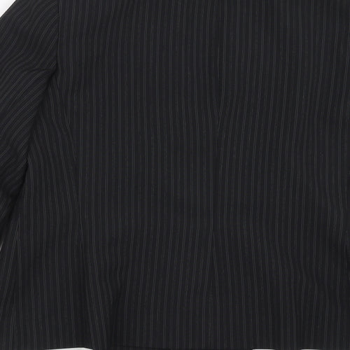 Autonomy Womens Black Striped  Jacket Suit Jacket Size 14