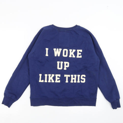svea Womens Blue   Pullover Sweatshirt Size XS  - I Woke up Like this