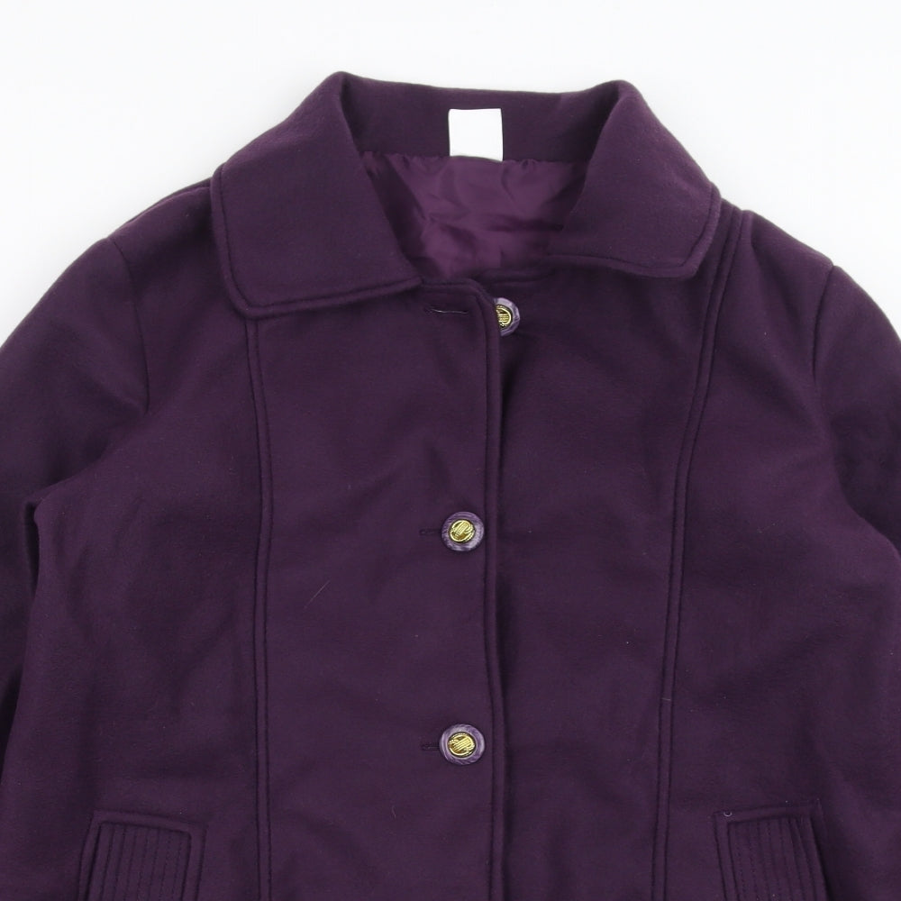 Gabriella Vicenza Womens Purple   Jacket Coat Size 10