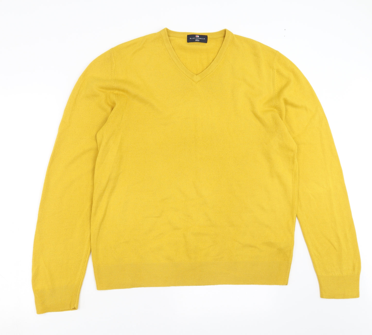 Marks and Spencer Mens Yellow  Knit Pullover Jumper Size L