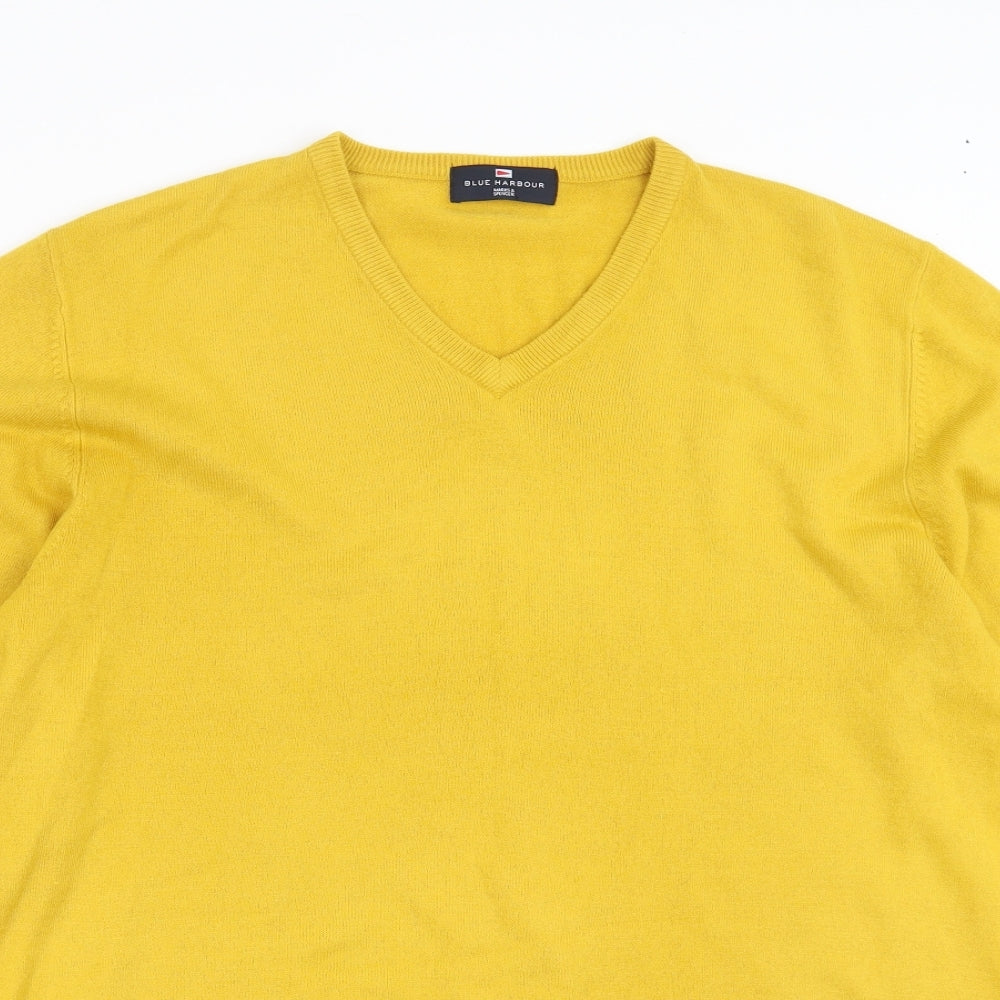 Marks and Spencer Mens Yellow  Knit Pullover Jumper Size L