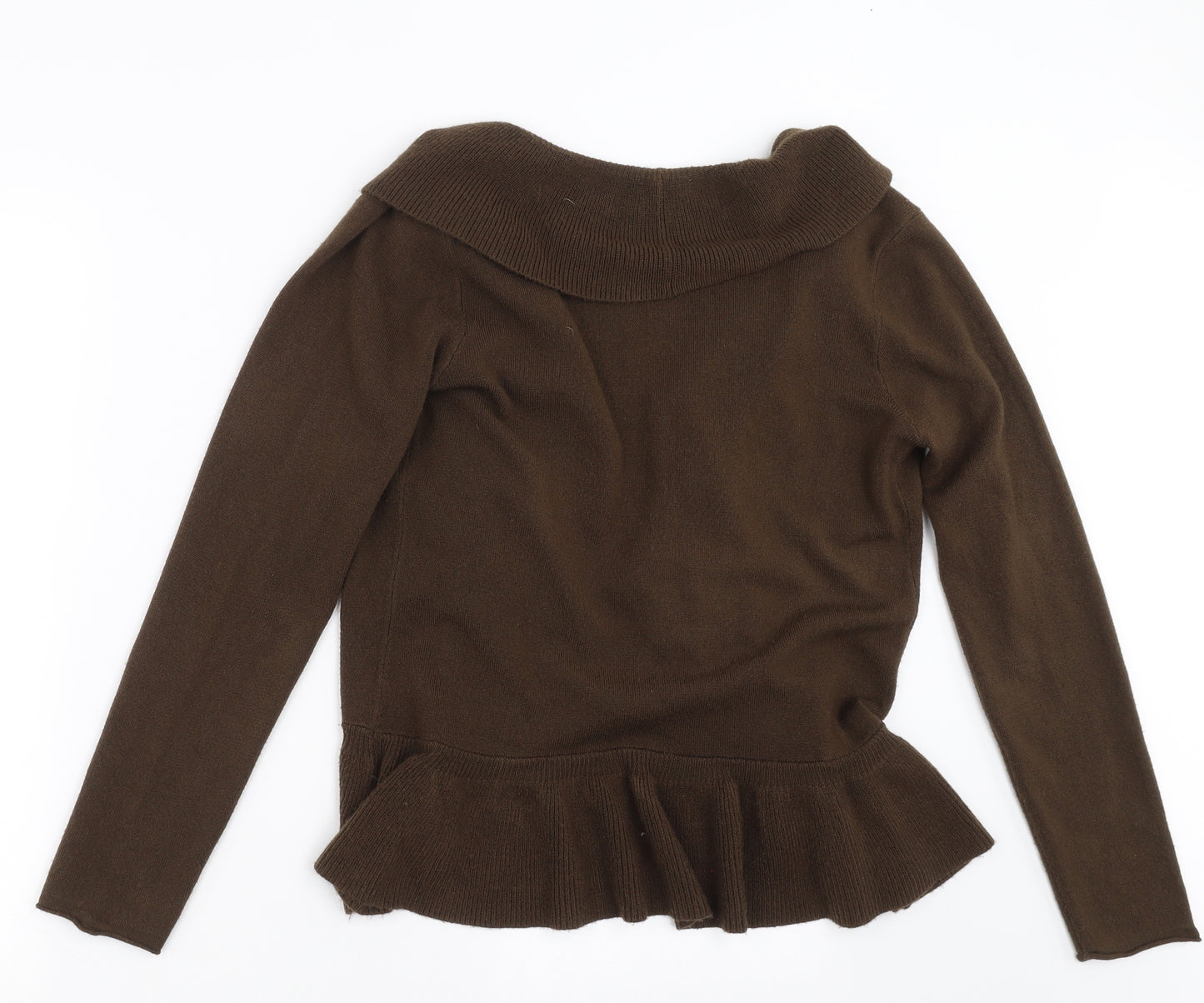 Marks and Spencer Womens Brown  Knit Cardigan Jumper Size 12