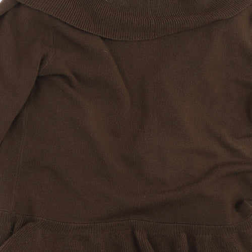 Marks and Spencer Womens Brown  Knit Cardigan Jumper Size 12