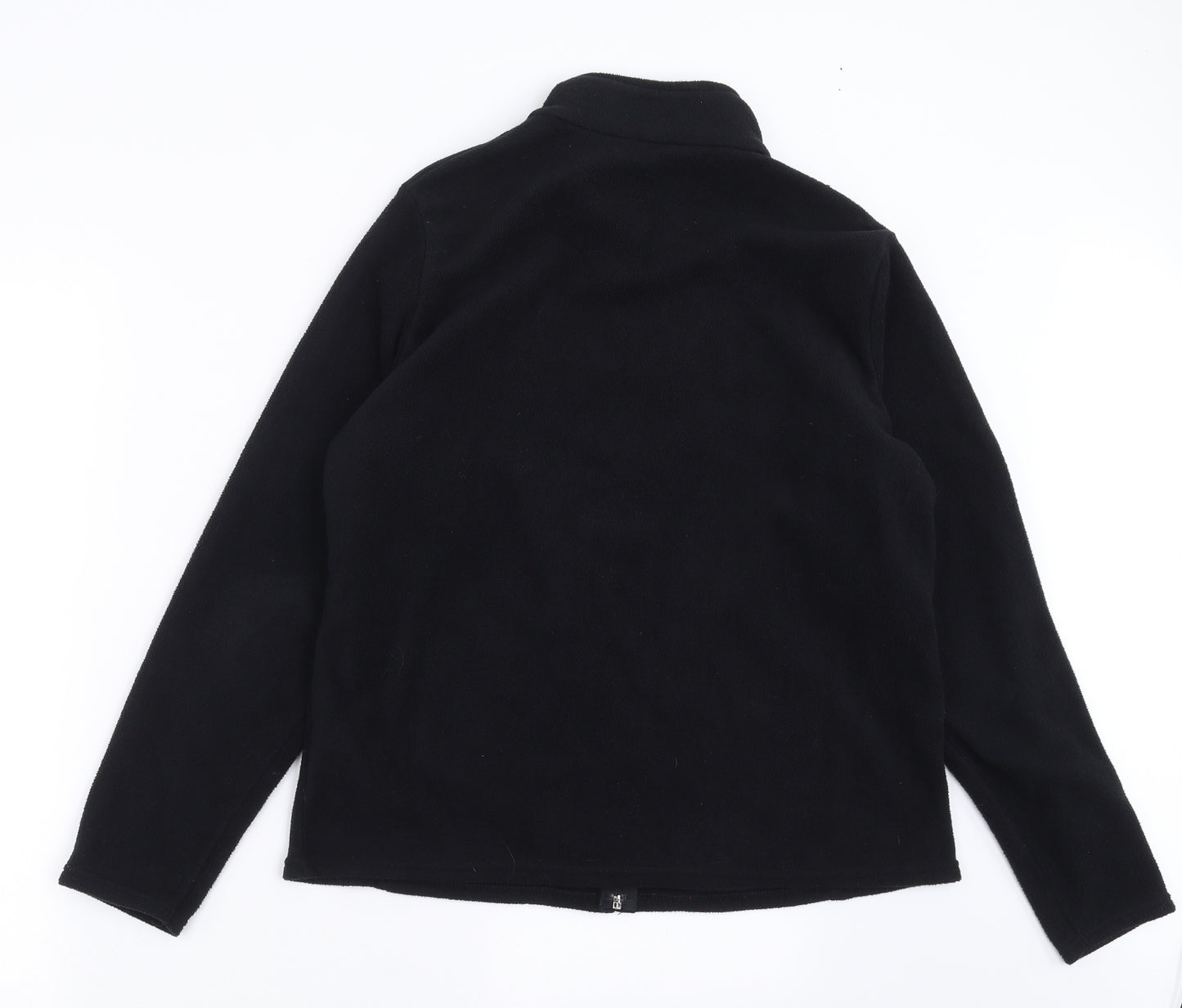 Preworn Womens Black  Fleece Full Zip Jumper Size 10