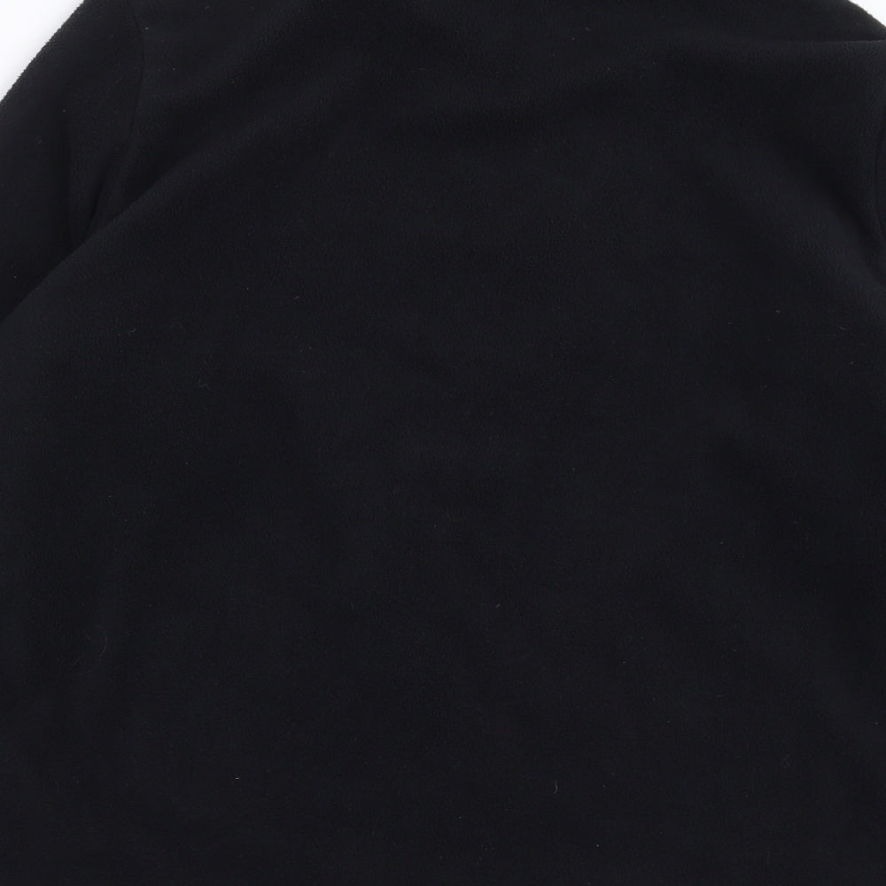 Preworn Womens Black  Fleece Full Zip Jumper Size 10