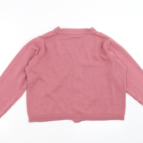 Care Womens Pink  Knit Cardigan Jumper Size S