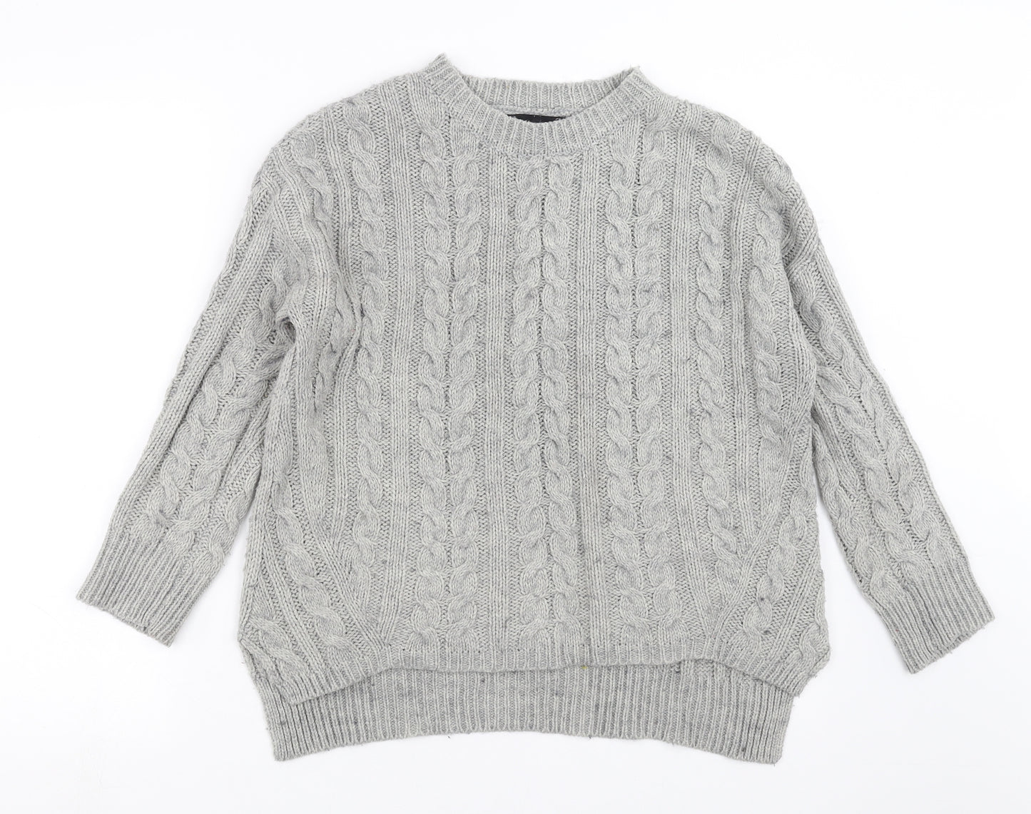 Primark Womens Grey  Knit Pullover Jumper Size S