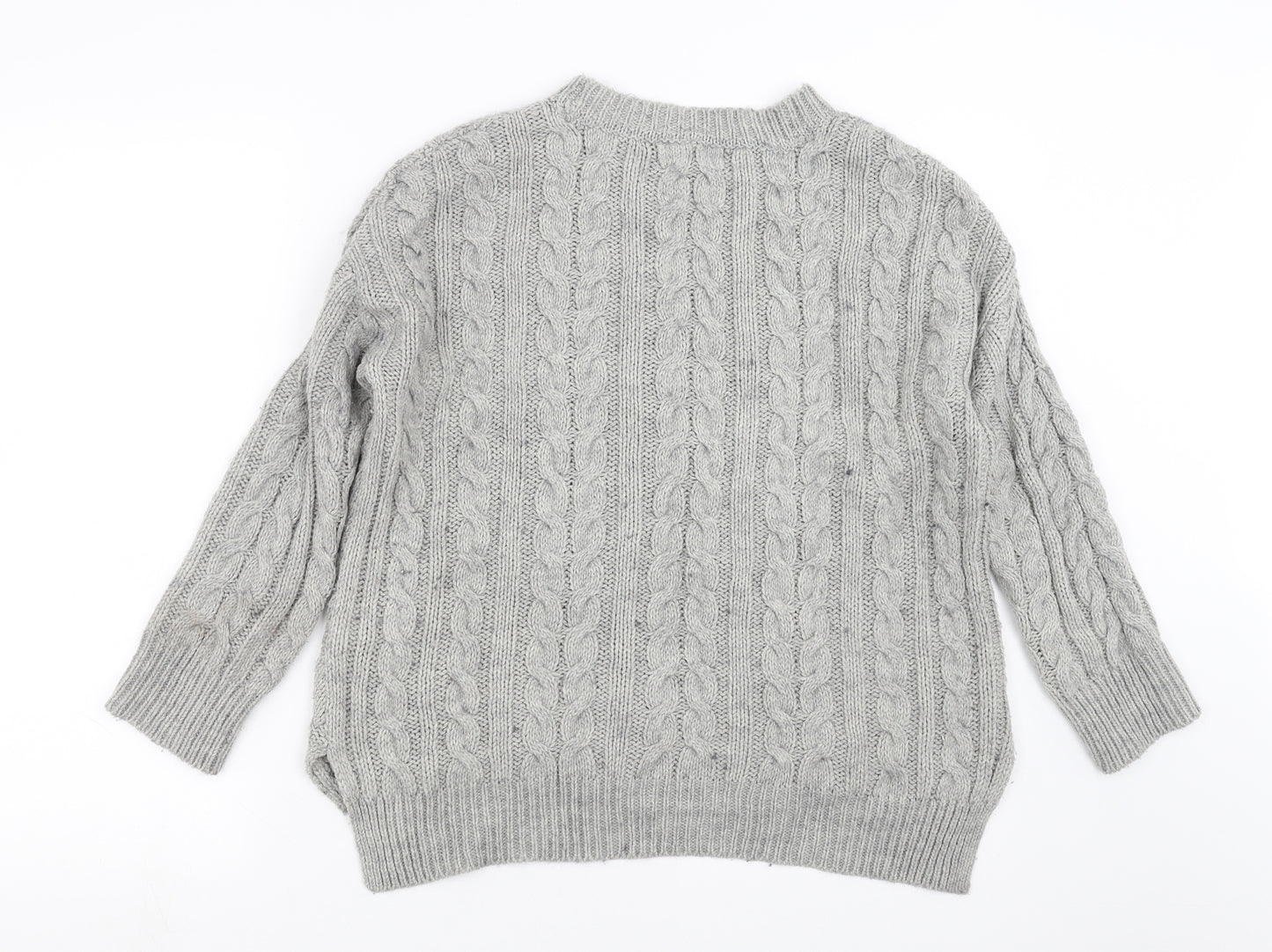 Primark Womens Grey  Knit Pullover Jumper Size S