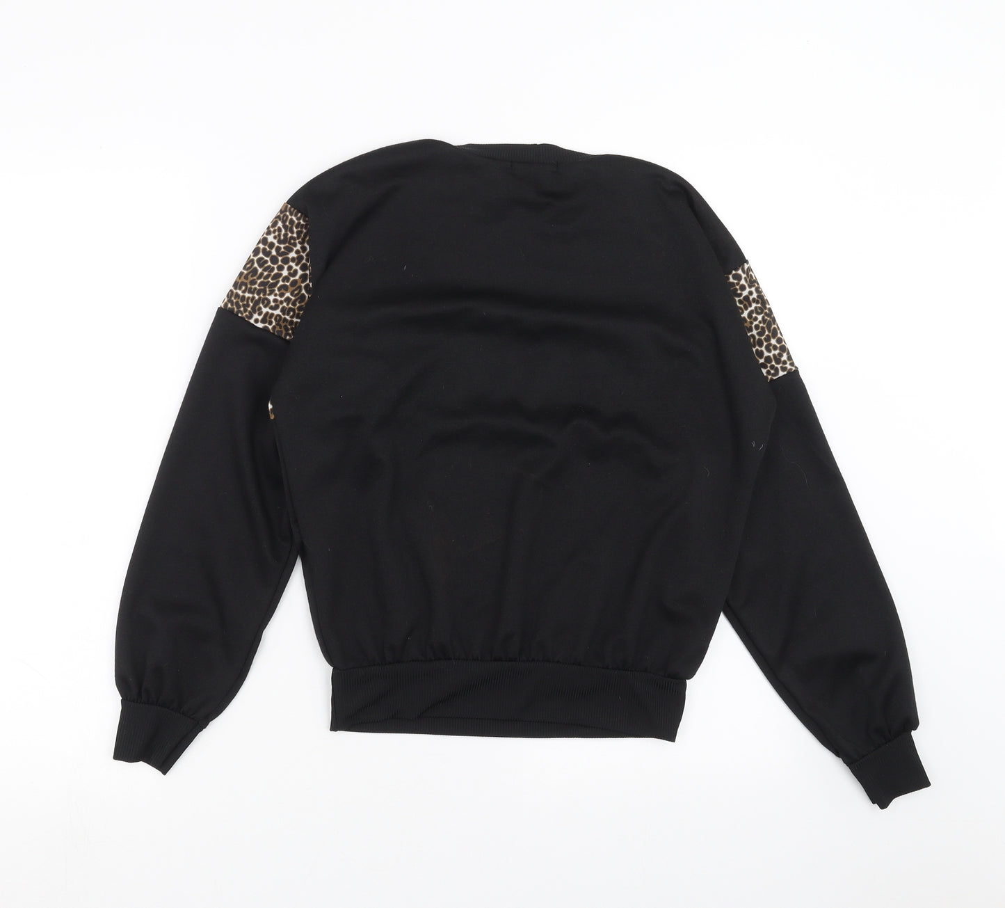 I SAW IT FIRST Womens Black Animal Print  Pullover Sweatshirt Size 10