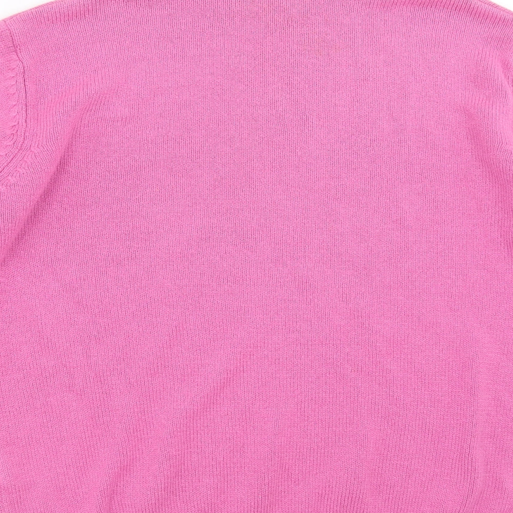 Damart Womens Pink  Knit Pullover Jumper Size 10