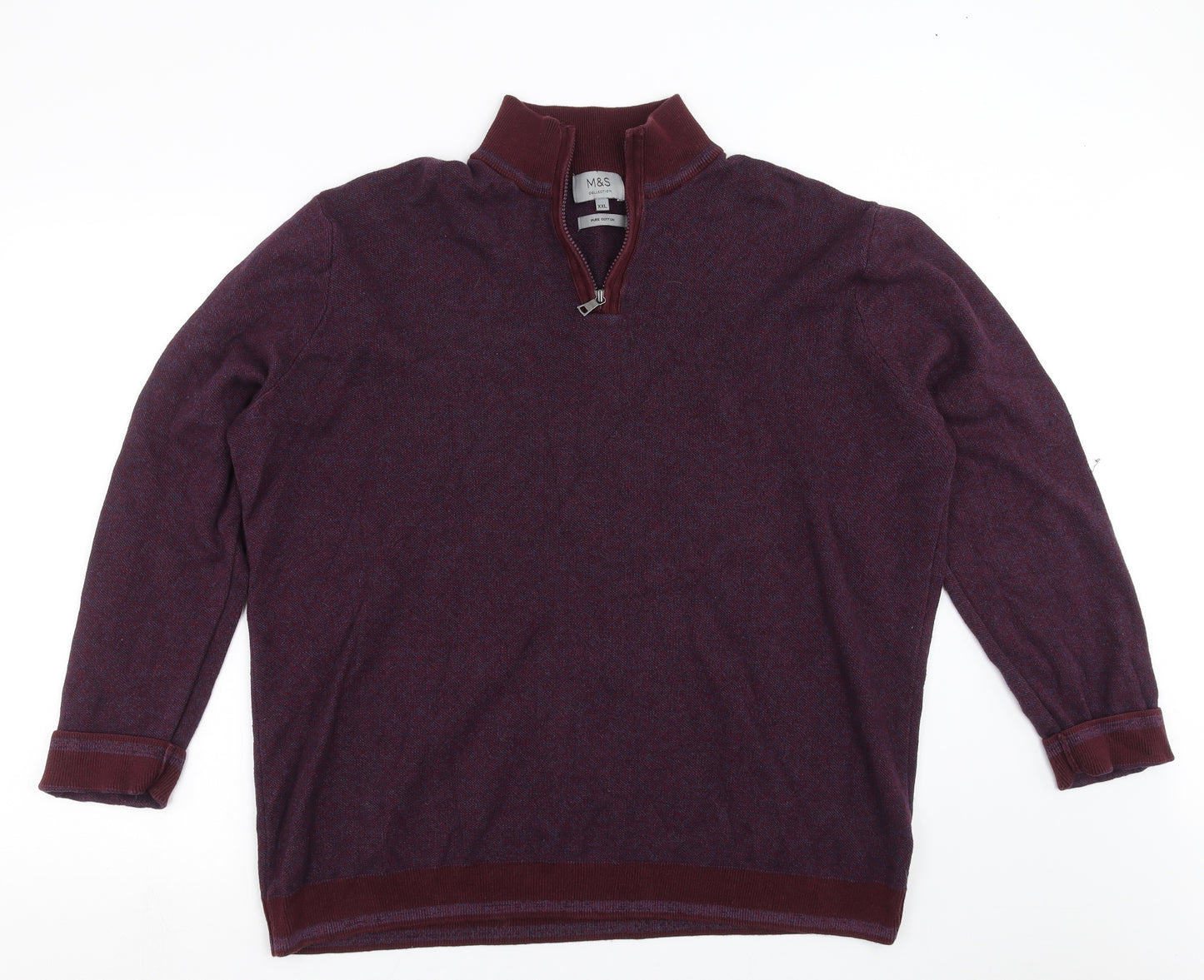 Marks and Spencer Mens Purple  Knit Pullover Jumper Size 2XL