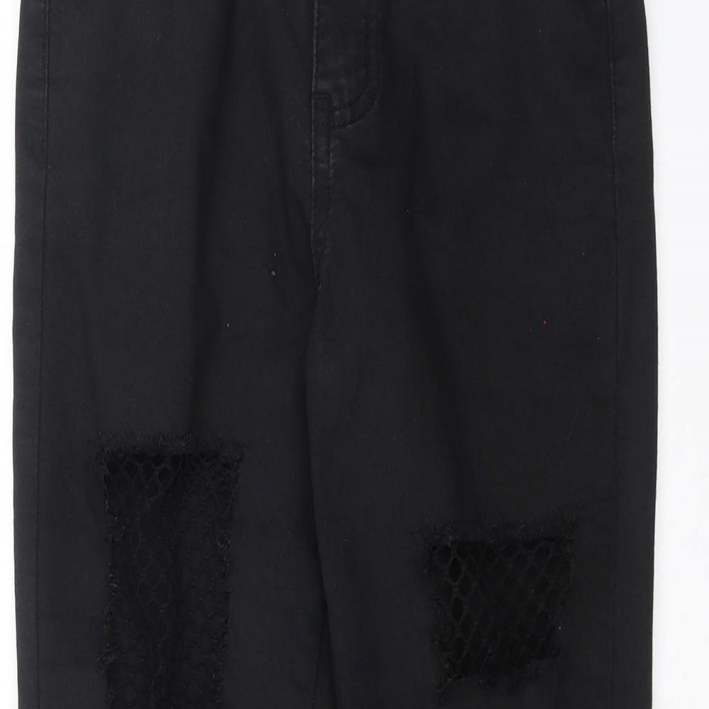 MISS RJ Womens Black  Denim Skinny Jeans Size 6 L25 in