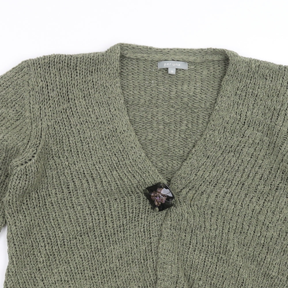 Marks and Spencer Womens Green   Cardigan Jumper Size M