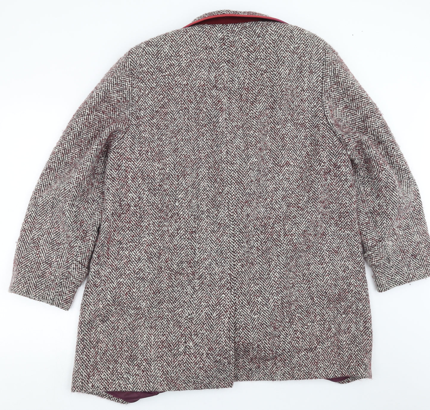 MARCONA Womens Purple Herringbone  Jacket Coat Size 20