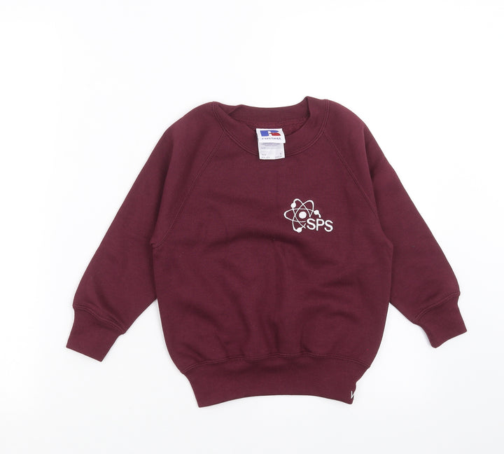 Russell Boys Purple Pullover Sweatshirt Size 3-4 Years - burgundy